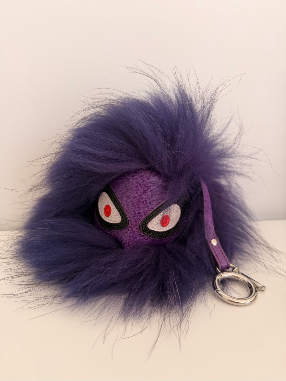 Fendi Bag Bugs Monster Fur Bag Charm – Purple